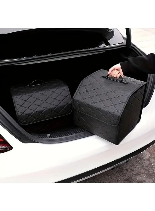 Collapsible Car Trunk Organizer Box Foldable Storage 21 6x11 8x11 8in Large Durable Black - Image 1